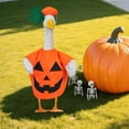 thumbnail image 5 of Halloween Fall Goose Outfit Lawn Porch Goose Cloths Scarecrow Pumpkin Geese Autumn Costume for 23" Geese Statues Outdoor Patio Yard Lawn Art Decoration, 5 of 6