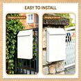 thumbnail image 3 of Wall Mounted Mailbox Drop Box with Lock Metal Postbox Wall Hanging Mail Box Newspaper Holder Box for Gate Outside House Decor whit, 3 of 7
