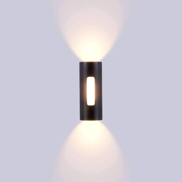 Luz de pared para exteriores 10W LED a prueba de agua IP65 Aplique de pared para exteriores de metal moderno Luz para exteriores / interiores para patio Jardín Terraza Cerca de la pared Patio Villa C JAMW Sencillez