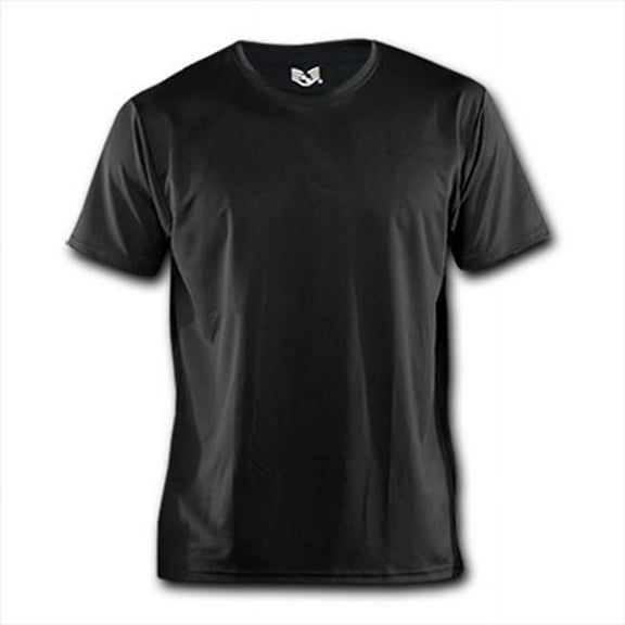 RapDom Rapid Cool Performance Breathable Crew Mens Tee [Short Sleeve - Black - L]