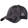 thumbnail image 5 of oqasdz Mens Camo Trucker Hat Print Mesh Back Adjustable Closure Lightweight Outdoor Sports Baseball Cap Visor, 5 of 5