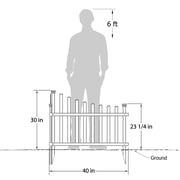 30in H x 40in W (2 Panels) No Dig Zippity Ashley Corner Vinyl Picket Fence, Garden Fence Border, Decorative Fence For Garden, White Vinyl Panels for Backyard, Patio & Yard, ZP19007
