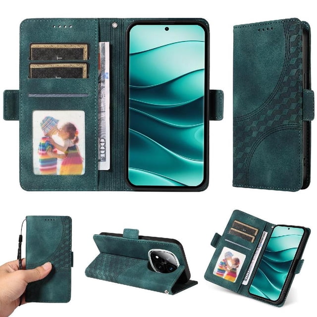Funda GANGXUN para Xiaomi Redmi Note 14 Pro Plus 5G con diseño acolchado elegante, cuero PU, protección total y ajuste preciso