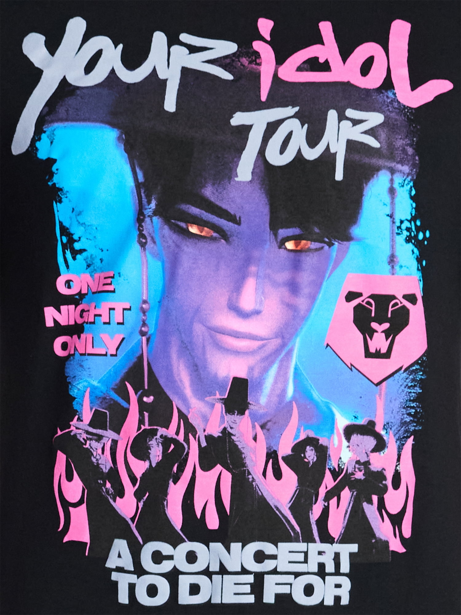 KPop Demon Hunters Men's and Big Men's Cotton Graphic Tee, Sizes S-3XL