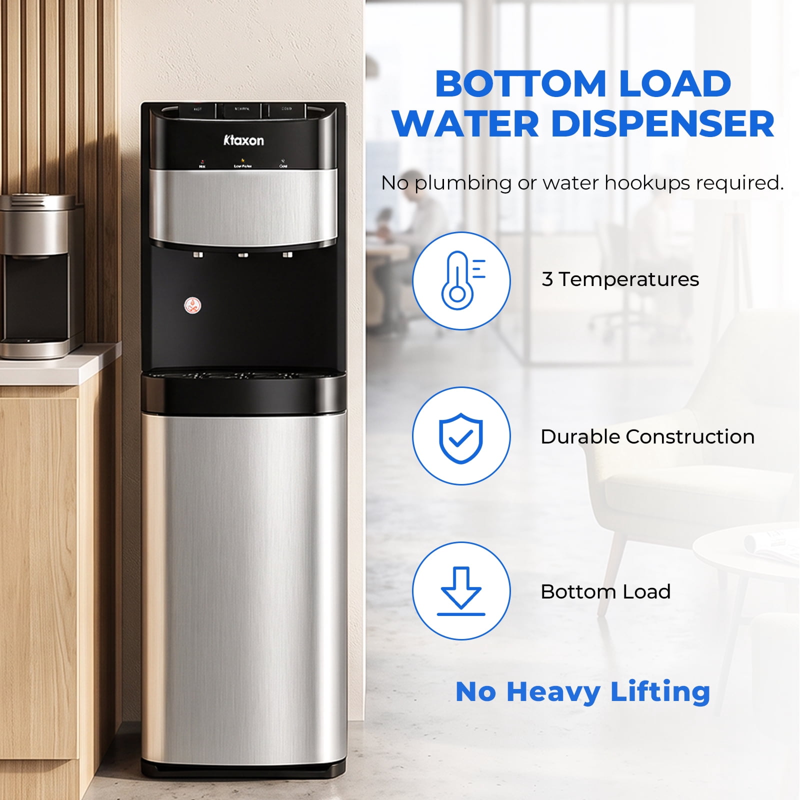 Ktaxon Bottom Loading Water Cooler Dispenser for 5 Gallon Bottles