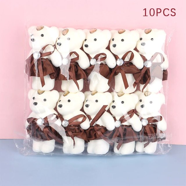 Ramo de oso de peluche de dibujos animados, accesorios para el Día de San Valentín, ramo de flores