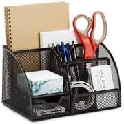 Desk Organizer and Accessories, Multifunctional Desktop Organizers with 9 Compartments and Drawer, Office Desk Organizer for Pen, Pencil, Rulers