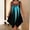 Sky Blue, variant on Summer Dress for Women Sleeveless A-Line Swing Dress Asymmetric Hem Purple Watercolor Brushstroke Print, Size M