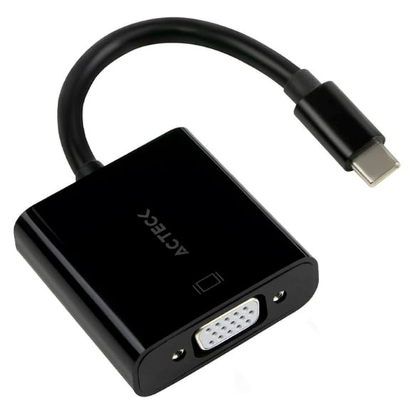 Adaptador Convertidor Acteck AC-934725 USB Tipo C a VGA Negro