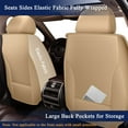 thumbnail image 7 of DIKSOAKR Car Seat Covers for Ford F-150 2009-2025, Breathable Perforated Faux Leather Seat Cover, 2 Front Seats Interior Automotive Accessories, Beige & Brown, 7 of 7