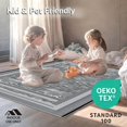 thumbnail image 4 of ODIKA 6'x9' Machine Washable Non-Slip Area Rug, Stylish Boho Chic with Dynamic Zebra Motifs High Traffic Rug, Gray, 283564, 4 of 7