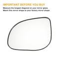 thumbnail image 3 of Unique Bargains Left Driver Side Rearview Mirror Glass Replacement Non-heated White Glass Fit for Hyundai I10 2011-2013, 3 of 6