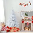 thumbnail image 3 of Gymax 6ft White Christmas Tree Classic Pine Tree PVC Material Thicken Tips(White), 3 of 10