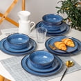 thumbnail image 5 of ALOFMO 12 Piece Stoneware Dinnerware Set for 4, Blue Reactive Glaze Plates and Bowls, Microwave & Dishwasher Safe, 5 of 9
