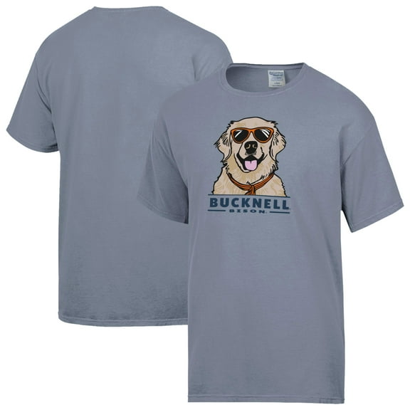 Men's ComfortWash Gray Bucknell Bison Dog T-Shirt