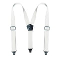thumbnail image 2 of SGFCWSX Men Y-Type Adjustable Suspenders, Elastic Straps Strong Clips 3.8cm Width Formal White, 2 of 3