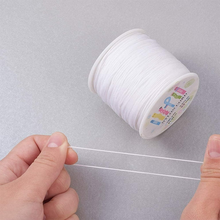 Pandahall 150 Yards Nylon Beading Cord 0.5mm Braided Nylon Thread String  Chinese Knotting Cord with Plastic Spool for DIY Craft Jewelry Making  (Black)