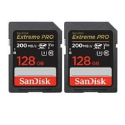 SanDisk 128GB Extreme PRO 200MB/s SDXC UHS-I Memory Card (2-pack)