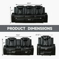 thumbnail image 3 of PonLiving Leather Power Recliner Sofa Set LED Lights USB Chargers Black Leather Living Room Furniture SOFA, 3 of 5