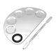 thumbnail image 2 of Paleta de mezcla de herramientas cosméticas Paleta de base Herramientas de metal Espátula cosmética de doble cabeza Suave, duradera, fácil de limpiar para lápiz labial, esmalte de uñas,, 2 of 5
