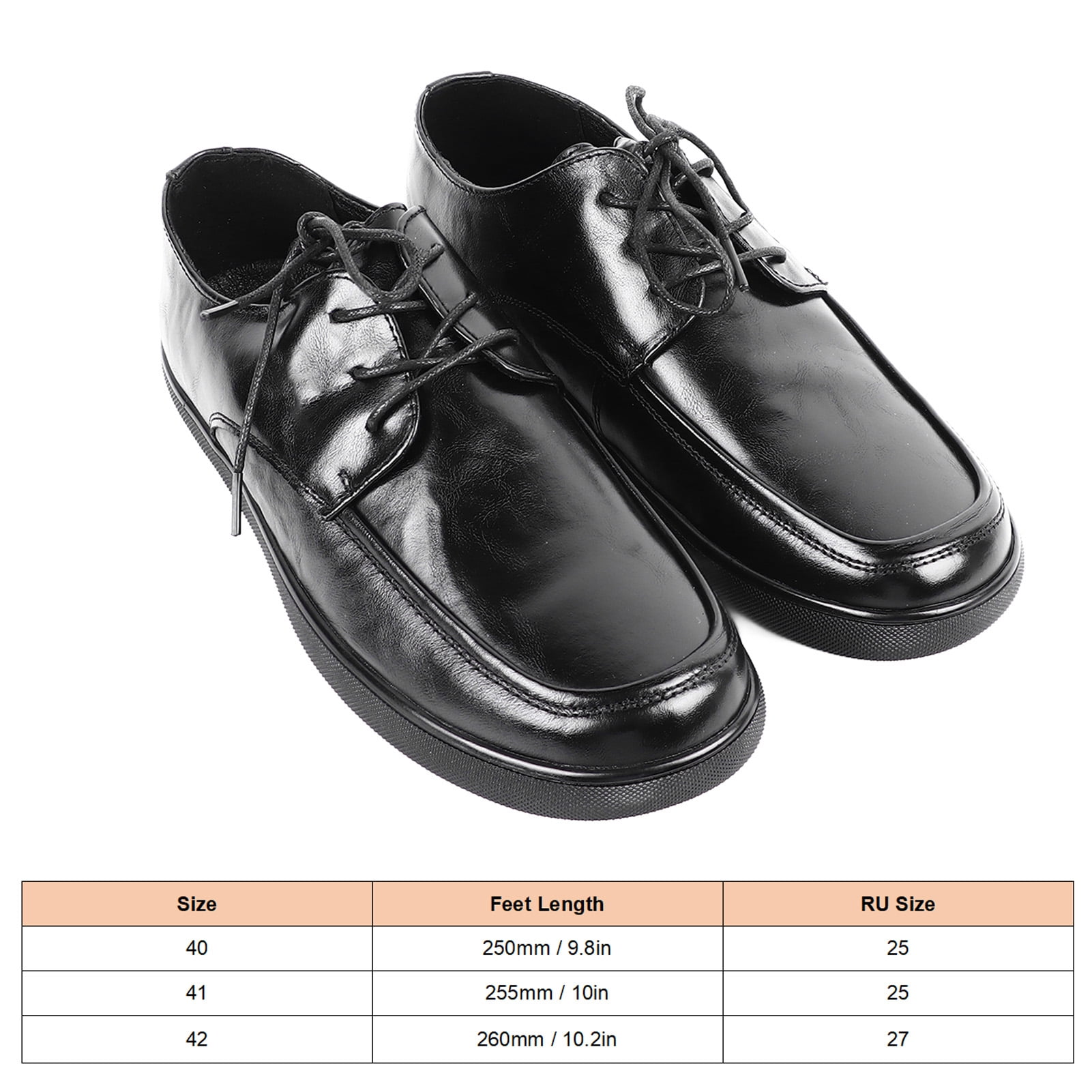 Men PU Leather Dress Shoes, Breathable Lace Up Low Cut Men Dress