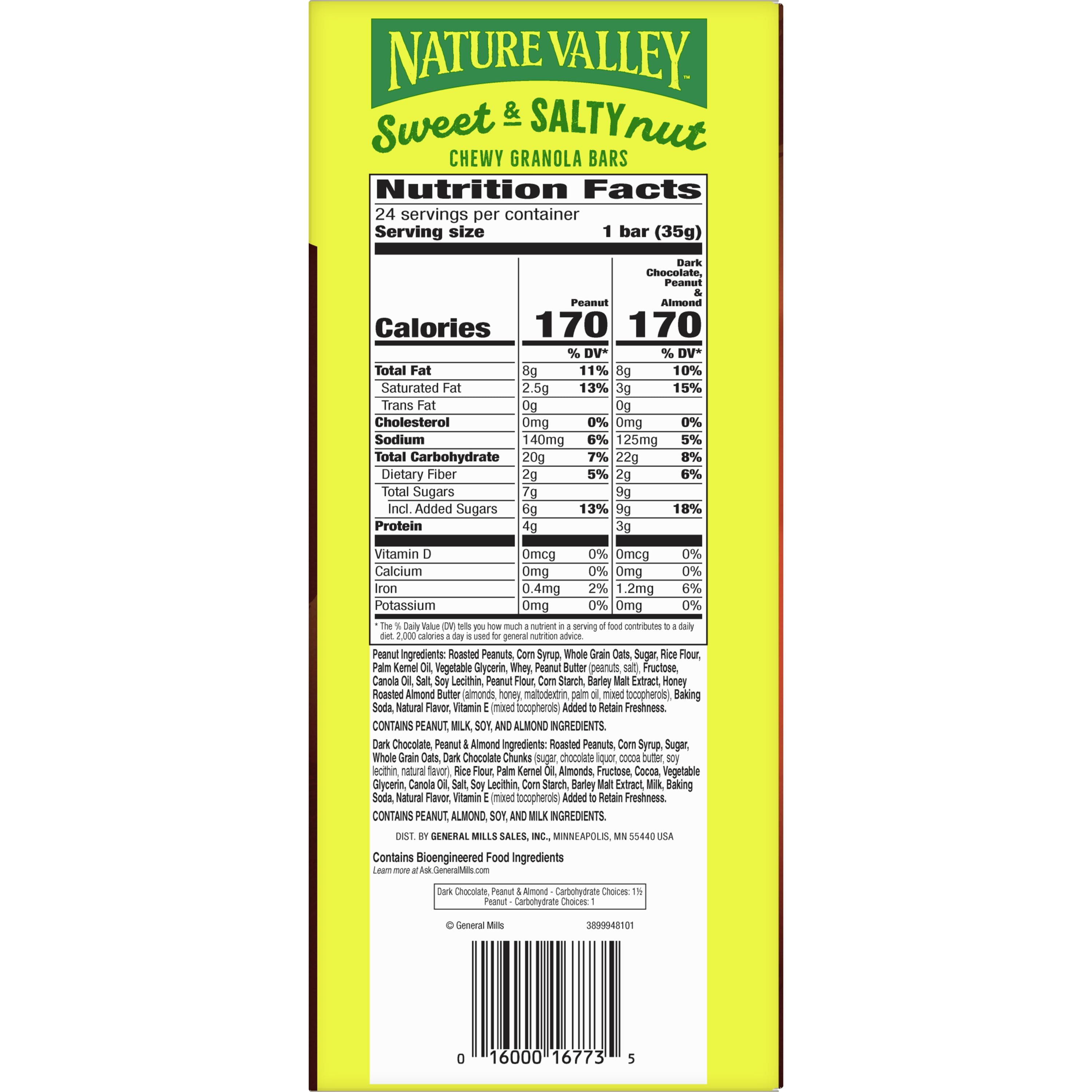 Nature Valley Chewy Granola Bars, Sweet & Salty Nut, Variety Pack, 24 Ct Box