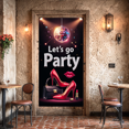 thumbnail image 6 of LUUFILx Party Decoration Banner Let's Go Party Red Heels Disco Ball Lipstick Background Backdrop Photo Props Nightclub Event Supplies Celebration Accessory, 6 of 7