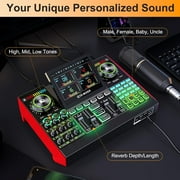 Tenlamp DJ Mixer Podcast Kit BM800-G10 Condenser Microphone Metal Stand Powered Mixer Bluetooth Rechargeable Battery