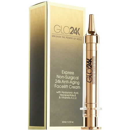 GLO24K Instant Facelift Cream with 24k Gold, Non-Surgical, Fast-Acting