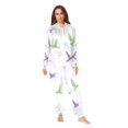 thumbnail image 2 of FORMRS Onesies Pajama for Adults Unisex Hoodie Winter Jumpsuit One Piece Sleepwear, Sizes S-2XL, Purple Birds, 2 of 7