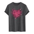 thumbnail image 3 of PNTUTB Fashion Men's Valentine's Day Heart Prints Casual Short Sleeve Crew Neck Loose Pullover Comfort T-shirt, 3 of 5