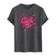 thumbnail image 3 of Tops para hombre, blusas y camisas de cuello redondo y manga corta para hombre. Camiseta/camisa informal de cuello redondo y manga corta con estampado de corazones para hombre. Tops de poliéster para, 3 of 4