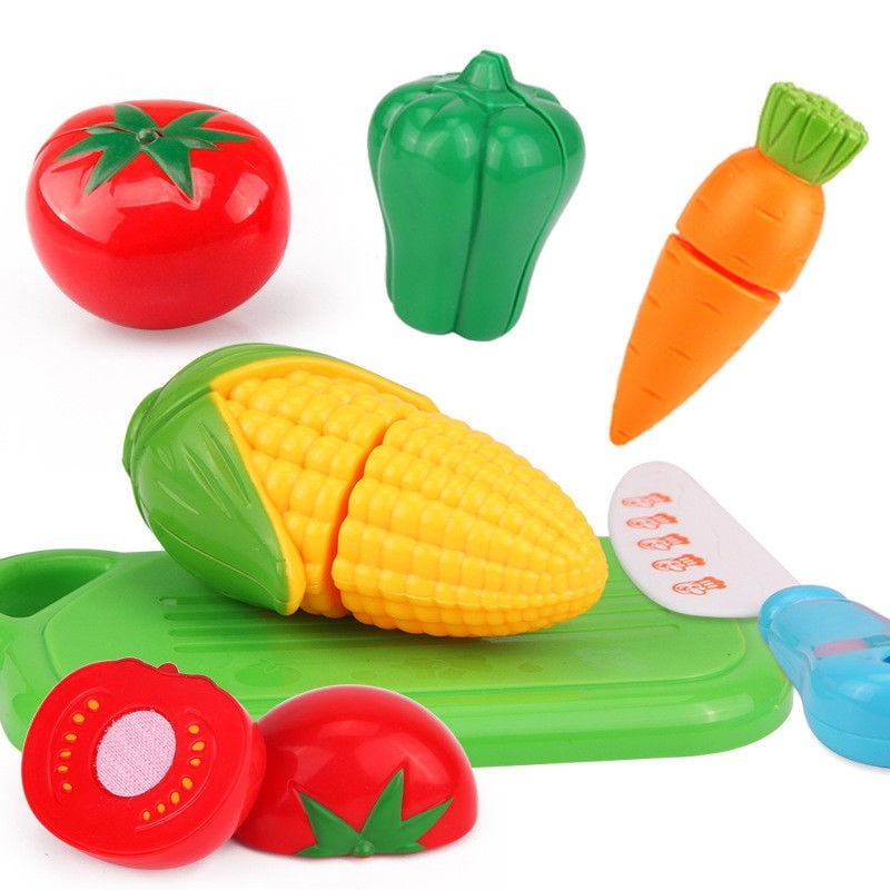 6x Kids Kitchen Fruit Vegetable Food Pretend Role Play Cutting Toys AffordableLY 