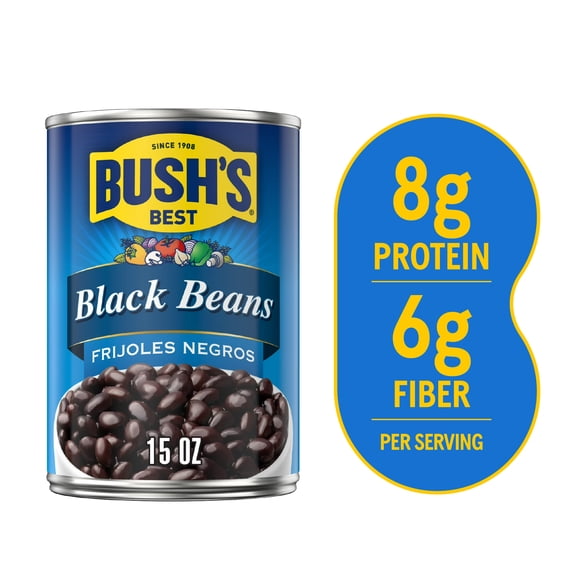 Bush's Black Beans, Canned Beans, 15 oz