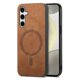 thumbnail image 1 of For Samsung Galaxy S24 Leather Back Case Compatible with MagSafe Skin-touch Phone Cover - Green, 1 of 5