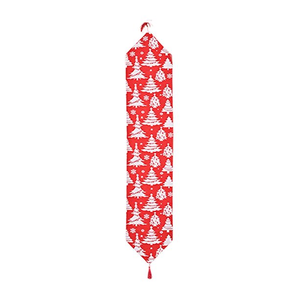 Camino de mesa navideño, mantel de árbol con copos de nieve, mantel individual para mesa navideña