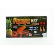 Papayavit Forte Improves Digestion - Mejora La Digestion 10 Ampolletas (Pack of 6)