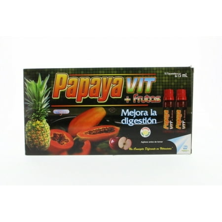 Papayavit Forte Improves Digestion - Mejora La Digestion 10 Ampolletas (Pack of 6)