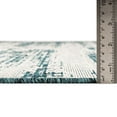 thumbnail image 4 of Unique Loom Outdoor Modern Collection Area Rug - Cartago (3' Round Teal/Ivory), 4 of 6