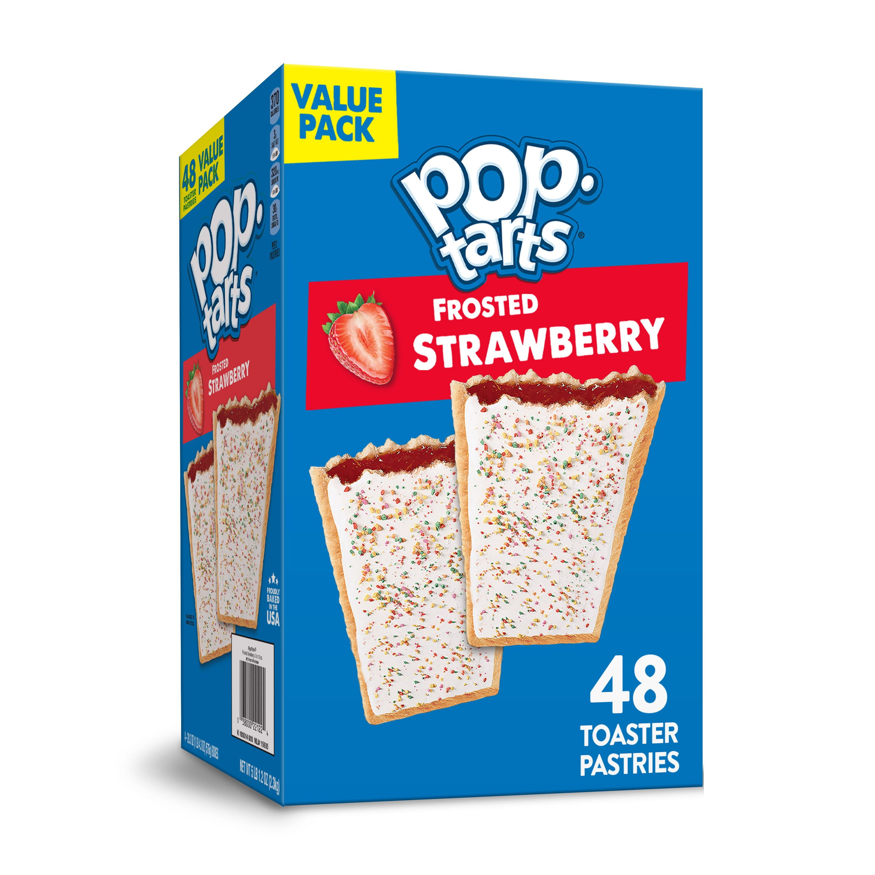 Pop-Tarts Toaster Pastries, Frosted Strawberry, 48 Ct, 81.2 Oz, Box