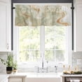 thumbnail image 5 of Marble Valances for Windows Abstract Fluid Art Green Brown Marble Texture Modern Rod Pocket Curtain Valance Window Treatment Short Curtains for Kitchen Living Room, 58"x16", 5 of 5