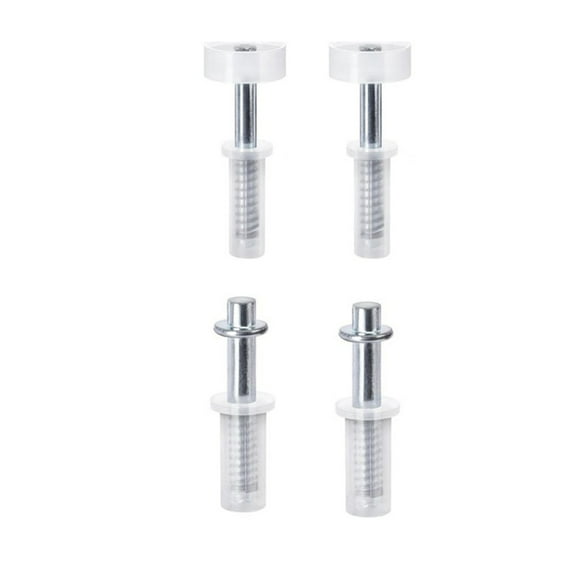 4 Pcs Spring Loaded Bi-Fold Door Hardware Kit - Top Roller Guide Wheel and Pivot for Folding Closet Doors, Bifold Repair Kit