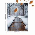 thumbnail image 3 of Qisvanset Framed Canvas Wall Art 12x16 Inch Snowy Forest River Winter Rustic Nature Decor, 3 of 5