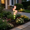 thumbnail image 4 of Luz solar solar para flor artificial para el jardín y decoración del jardín exterior del sendero • Luz solar impermeable LED para jardines, 4 of 6