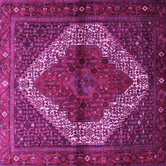 Ahgly Company Indoor Square Persian Pink Traditional Area Rugs, 5' Square