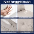 thumbnail image 6 of Bellefurn Deep Seat Cushion Set 25x22x4 inch Outdoor Cushions for Patio Furniture,Outdoor Chair Cushions Waterproof & Fade Resistant Patio Furniture Cushions for Wicker Chair,Sofa,Couch, 6 of 7