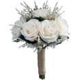 thumbnail image 1 of Ramo de rosas blancas de boda Ifeng para novia, rosas artificiales de champán, ramos de novia para novia, boda, iglesia, decoración del hogar-- Computadora Computadora Computadora portátil, 1 of 5