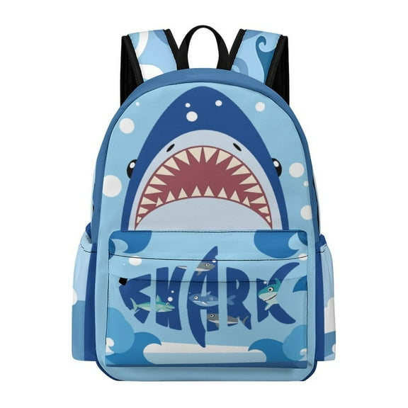 Shark Backpack Daily Commuter Oxford Cloth Casual Fashion 17 Inch Backpack