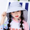 thumbnail image 1 of Summer Sun Hat Outdoor Girls Boys Large Eaves Sunshade Hat With Neck Protection Hat, 1 of 7