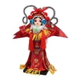 thumbnail image 3 of DOLITY Chinese Doll Statue Artwork Peking Opera Sculpture for Bookshelf Desk Office Mu Guiying, 3 of 9